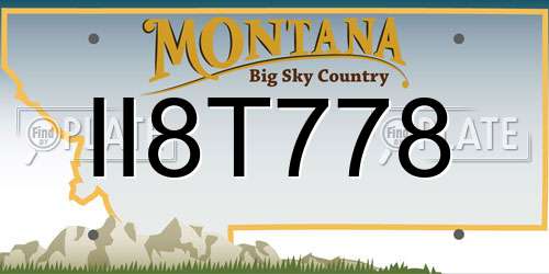 II8T778 Montana License Plate