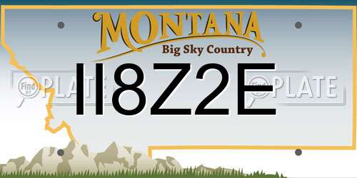 II8Z2E Montana License Plate