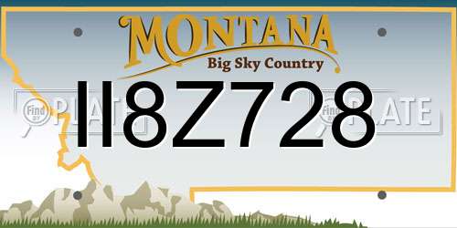 II8Z728 Montana License Plate