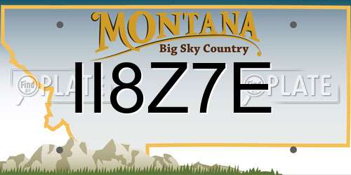 II8Z7E Montana License Plate