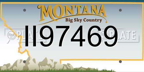 II97469 Montana License Plate