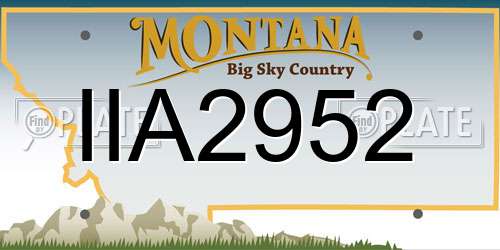 IIA2952 Montana License Plate