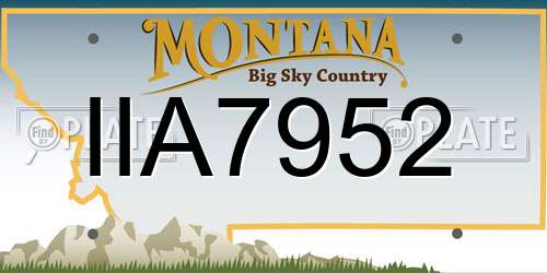 IIA7952 Montana License Plate