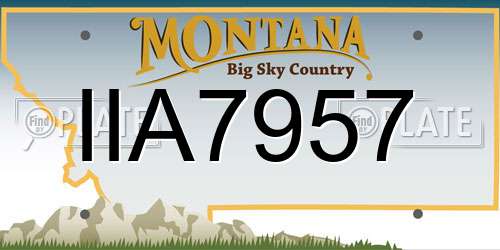 IIA7957 Montana License Plate