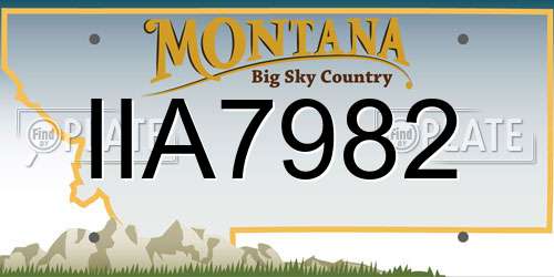 IIA7982 Montana License Plate