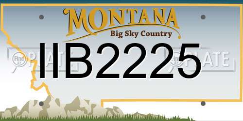 IIB2225 Montana License Plate