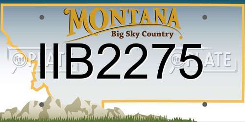 IIB2275 Montana License Plate