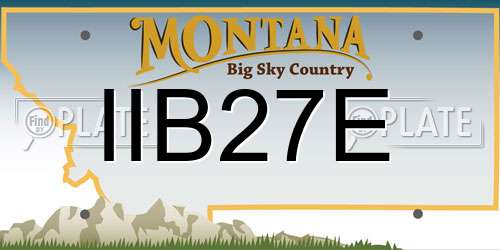 IIB27E Montana License Plate