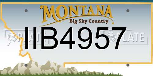 IIB4957 Montana License Plate