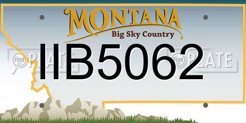 IIB5062 Montana License Plate