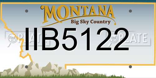 IIB5122 Montana License Plate