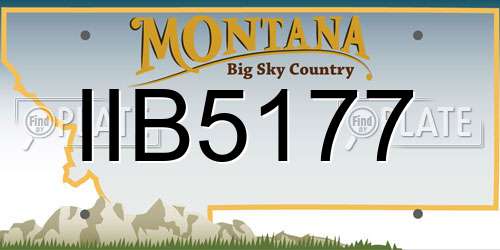 IIB5177 Montana License Plate