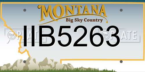 IIB5263 Montana License Plate