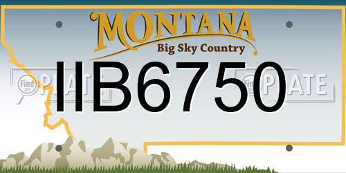 IIB6750 Montana License Plate