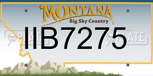 IIB7275 Montana License Plate