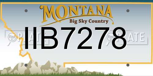 IIB7278 Montana License Plate