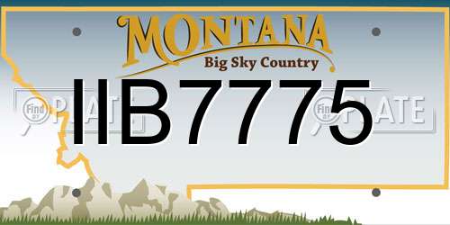 IIB7775 Montana License Plate