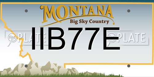 IIB77E Montana License Plate