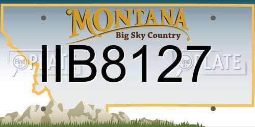 IIB8127 Montana License Plate