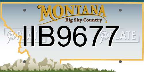 IIB9677 Montana License Plate