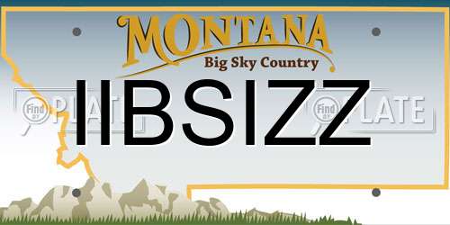 IIBSIZZ Montana License Plate