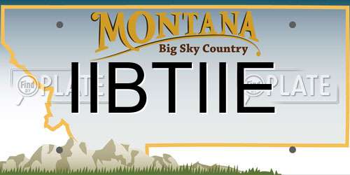 IIBTIIE Montana License Plate