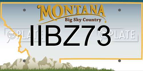 IIBZ73 Montana License Plate