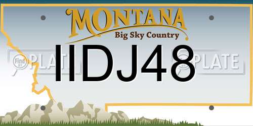 IIDJ48 Montana License Plate