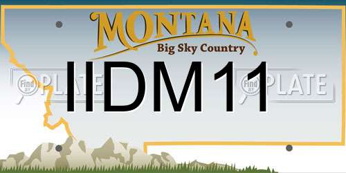 IIDM11 Montana License Plate