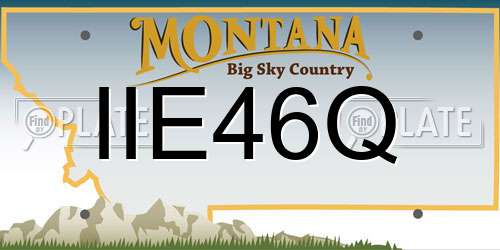 IIE46Q Montana License Plate