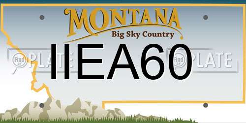 IIEA60 Montana License Plate