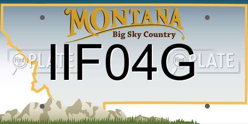 IIF04G Montana License Plate