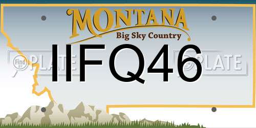 IIFQ46 Montana License Plate