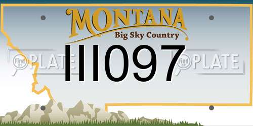 III097 Montana License Plate