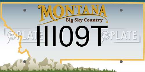III09T Montana License Plate