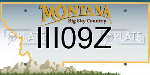 III09Z Montana License Plate