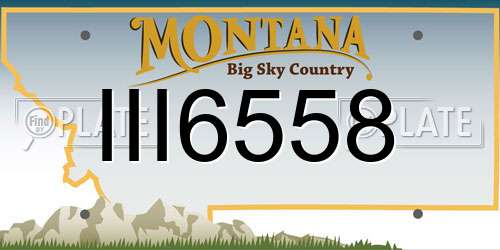 III6558 Montana License Plate