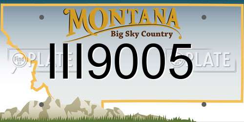 III9005 Montana License Plate