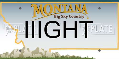 IIIGHT Montana License Plate