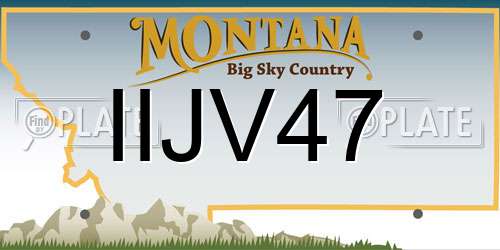 IIJV47 Montana License Plate