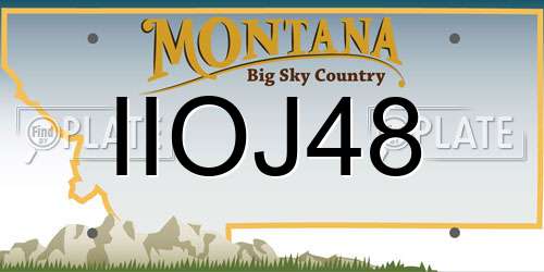 IIOJ48 Montana License Plate
