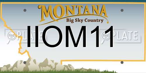 IIOM11 Montana License Plate