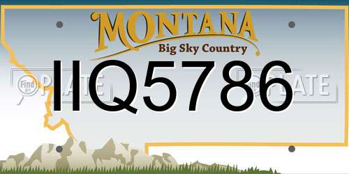 IIQ5786 Montana License Plate