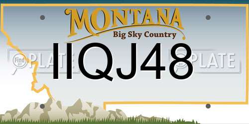 IIQJ48 Montana License Plate