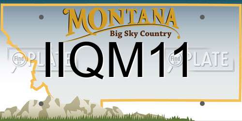 IIQM11 Montana License Plate