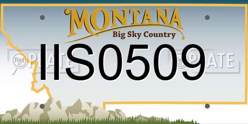 IIS0509 Montana License Plate