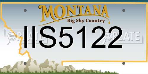 IIS5122 Montana License Plate