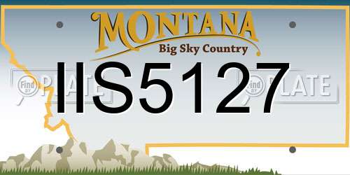 IIS5127 Montana License Plate