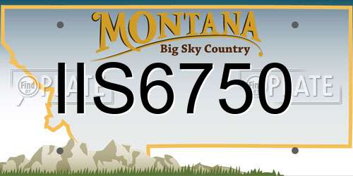IIS6750 Montana License Plate