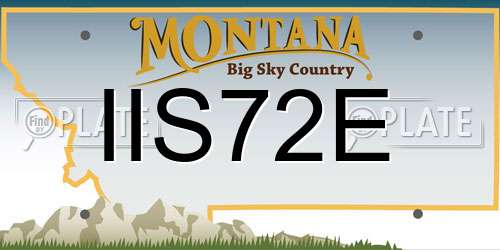 IIS72E Montana License Plate